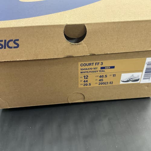 Asics Court FF 3 Mens Size 12.0 (White/Foggy Teal)
