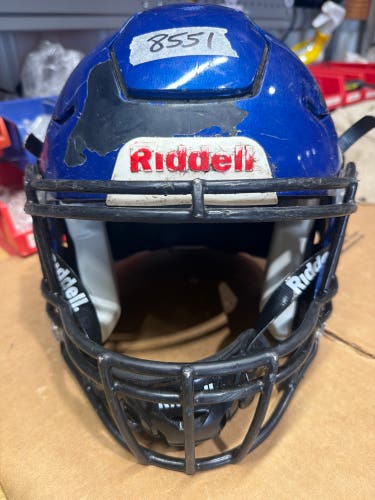 USED RIDDELL FLEX ADULT HELMET - MEDIUM - METALLIC ROYAL BLUE