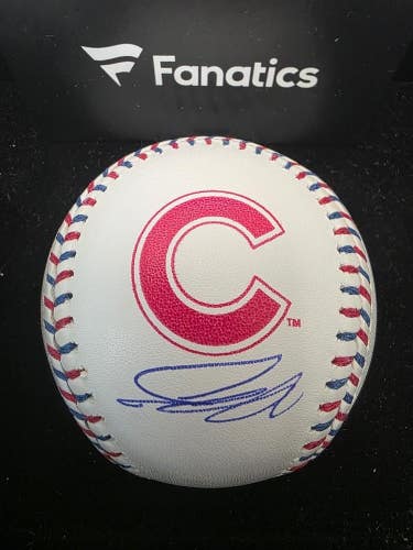 Cubs Pete Crow-Armstrong "Logo Ball" Auto Signed MLB Baseball COA FANATICS