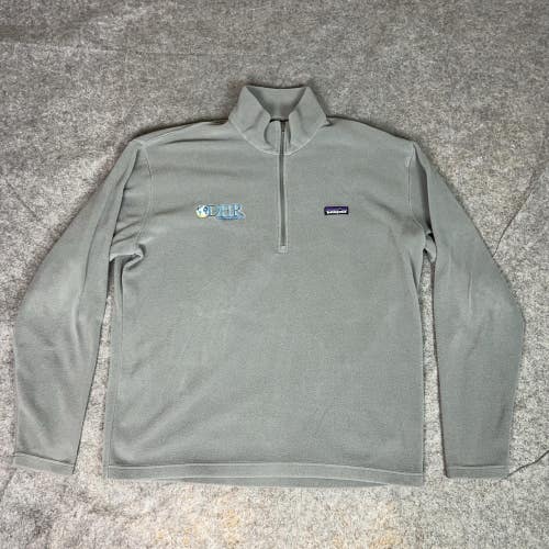 Patagonia Synchilla Pullover Sweater Mens Large Gray Fleece Quarter Zip Hiking