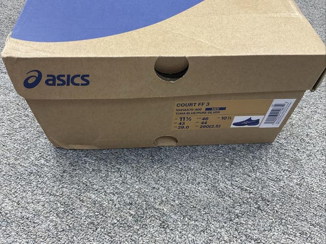 Asics Court FF 3 Mens Size 11.5 (Tuna Blue/Pure Silver)