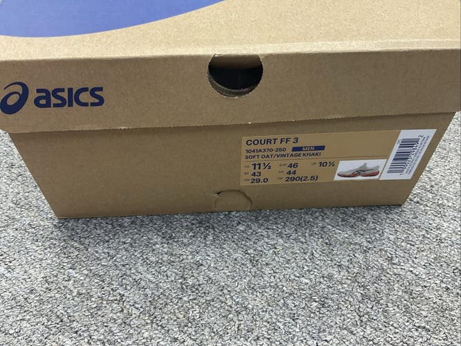 Asics Court FF 3 Mens Size 11.5 (Soft Oat/Vintage Khaki)