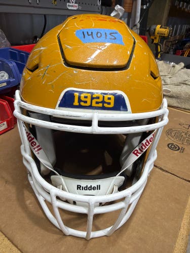 USED RIDDELL FLEX ADULT HELMET - LARGE  - METALLIC SUNFLOWER GOLD