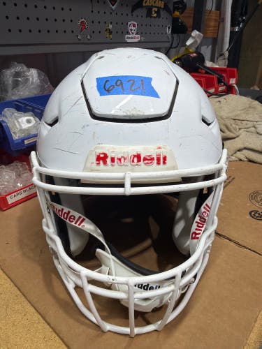 USED RIDDELL FLEX ADULT HELMET - XL - METALLIC WHIITE