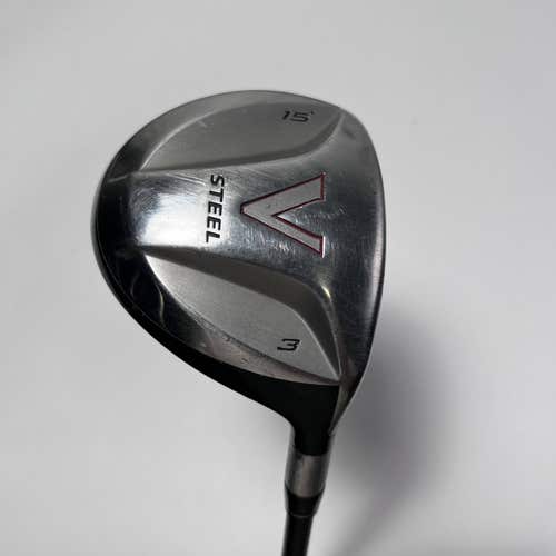 TaylorMade V Steel 3 Fairway Wood 15* MAS2 Stiff Graphite Mens RH