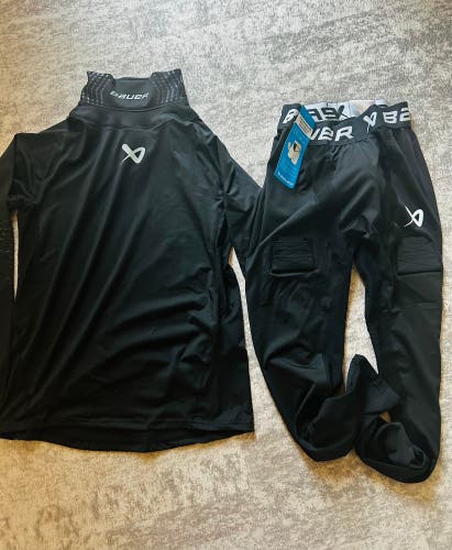 Bauer Hockey Neck Guard Shirt/Pants with Jock Youth XL (New)