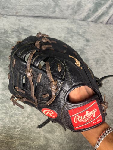 Black Rawlings Highlight Series LH First Base Baseball Glove 11.5" (Used)