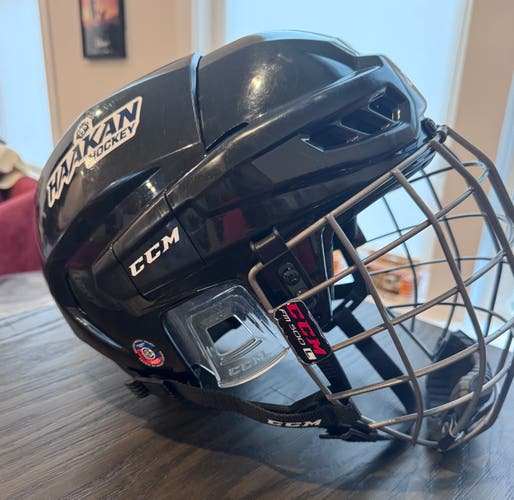 Large CCM FitLite FL500 Helmet (Used) + Cage + Visor