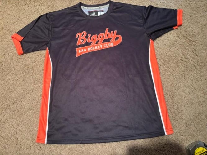 Michigan Biggby AAA Hockey Training Shirt #21 Size Mens Large
