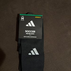 Black Kids Unisex Medium Adidas Socks (New)