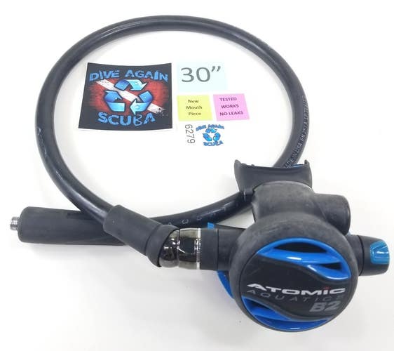Atomic Aquatics B2 2nd Stage Regulator Scuba Diving Balanced Adjustable Blue