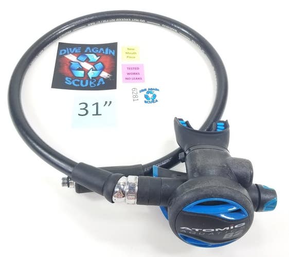 Atomic Aquatics B2 2nd Stage Regulator Scuba Diving Balanced Adjustable Blue