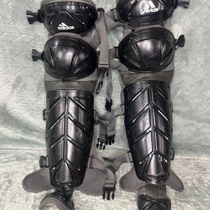 Black Adult Adidas Catcher's Leg Guards (Used)