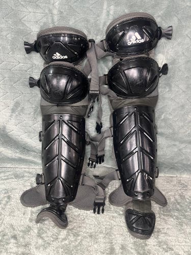 Black Adult Adidas Catcher's Leg Guards (Used)