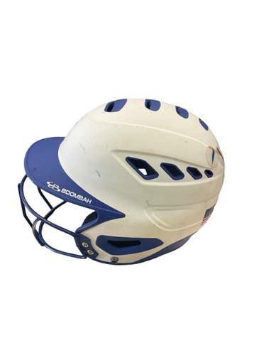 Used BoomBah BBH2-JR Batting Helmet w/Mask Royal Blue MD 11859-S000033356