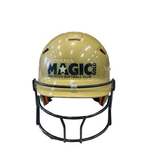 Used Schutt HELMET Batting Helmet Mask Gold MD 11859-S000033332