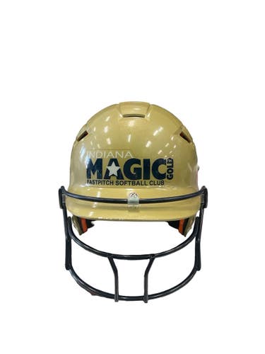 Used Schutt HELMET Batting Helmet Mask Gold MD 11859-S000033332