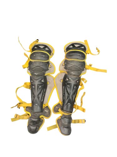 Used Mizuno SHIN GUARDS Catchers Leg Guards Yellow Junior 11859-S000033310
