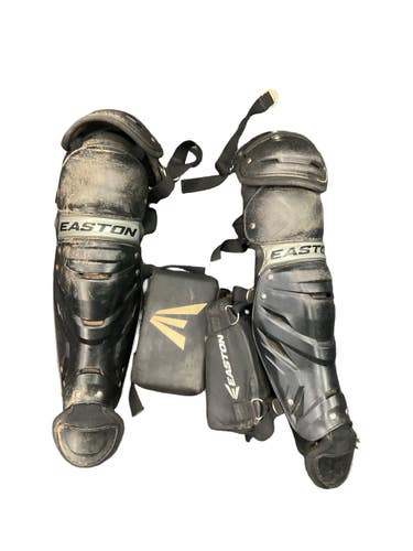Used Easton SHIN GUARDS Catchers Leg Guards Black Junior 11859-S000033309