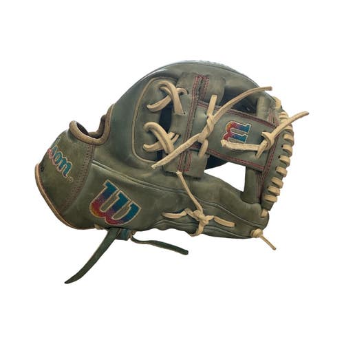 Used Wilson A2000 1786 AUTISM SPEAKS BB/SB Glove RH Throw Carolina Blue 11 1/2" 11859-S000028293