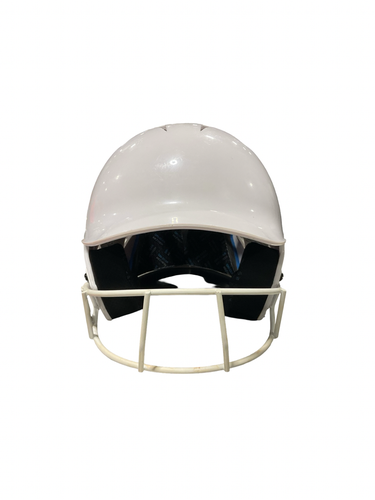Used Champro WHITE HELMET 6.5-7 Batting Helmet w/Mask White MD 11834-S000052630