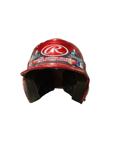 Used Rawlings HELMET 6 1/2 - 7 1/2 Batting Helmet No Mask Red One Size 11834-S000054937