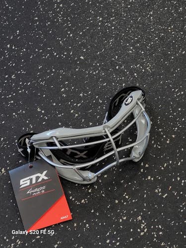 Used STX 4 SIGHT PLUS S Lacrosse Facial Protect Grey Senior 11849-S000044084