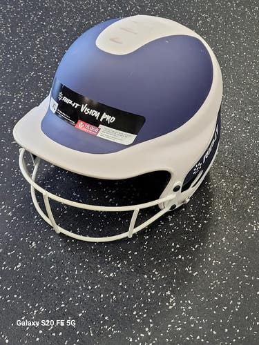 Used RIP-IT VISION PRO Batting Helmet w/Mask Navy Blue XL 11849-S000044087