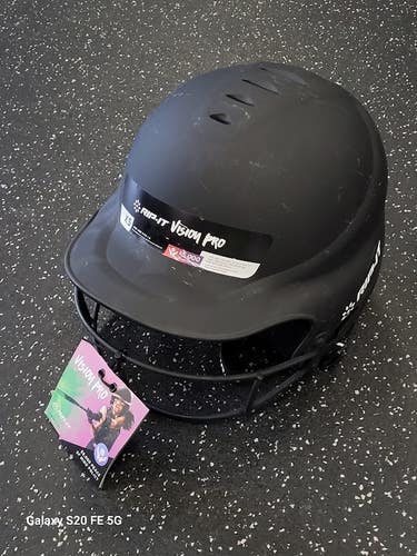 Used RIP-IT VISION PRO Batting Helmet w/Mask Navy Blue XS 11849-S000044088