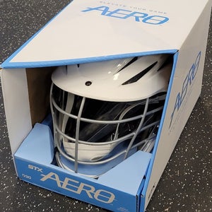 Used STX AERO D30 Lacrosse Helmet White One Size 11849-S000044090