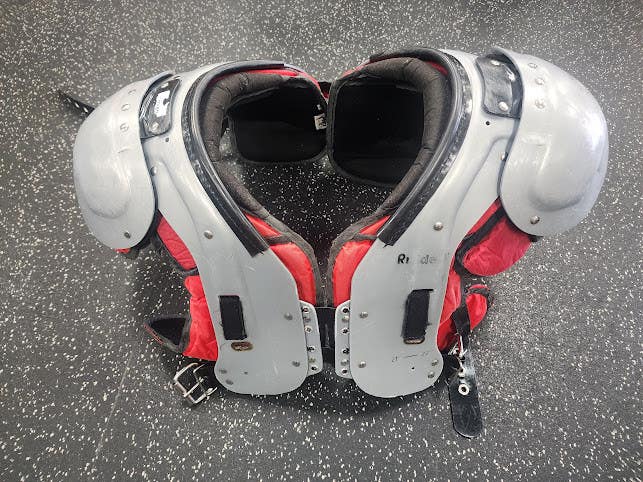 Used Riddell POWER SPX FB Shoulder Pads Grey MD 11849-S000043570
