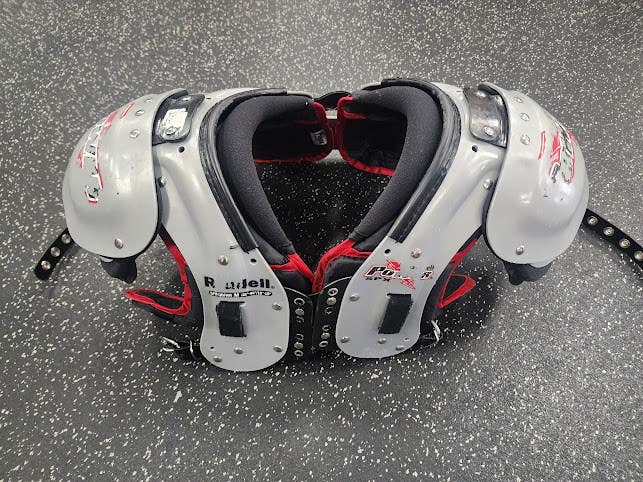 Used Riddell POWER SPX FB Shoulder Pads Grey MD 11849-S000043572