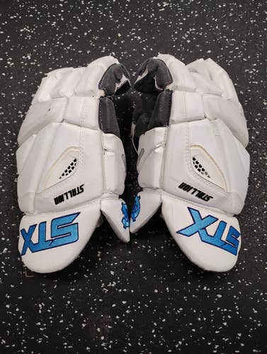Used STX STALLION HD UNC Lacrosse Gloves Mens White MD 11849-S000043303