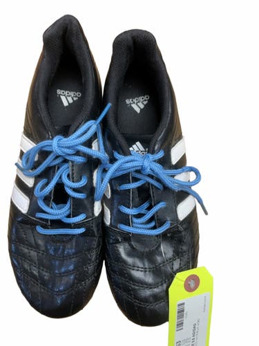 Adidas Soccer Cleats Size 3.5 Black/White/Blue