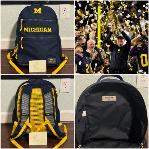 RARE Michigan Wolverines Football Team Issued Nike Utility Heat Backpack