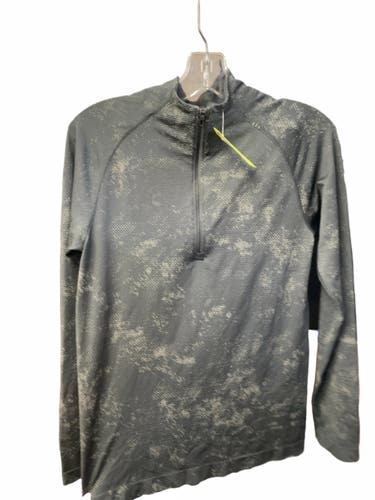 Lululemon Quarterzip Size Medium Green Patterned Shirt