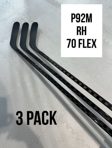 Senior(3x)Right P92M 70 Flex ProBlackStock™ Unbranded Blackouts Pro Stock Hockey Sticks