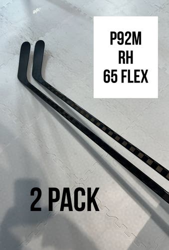 Senior(2x)Right P92M 65 Flex 66” ProBlackStock™ Unbranded Blackouts Pro Stock Nexus Hockey Sticks