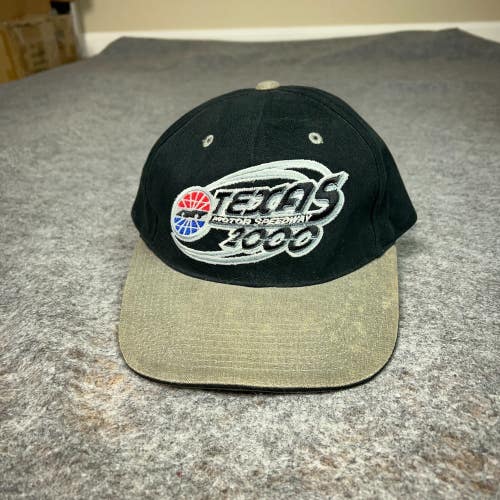 Vintage Texas Motor Speedway Hat Cap Black Snapback Nascar Indycar Racing 2000