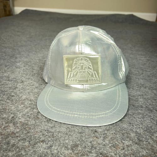 Vintage MGM Grand Hotel Mens Hat Cap Silver Snapback Logo Las Vegas Casino 90s