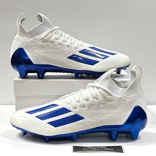 Size 11 Adidas Adizero Primeknit Football Cleats Royal Blue White GV9621
