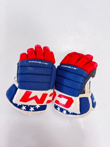Used CCM FT455 Junior Gloves Navy Blue 12" 11860-S000315658