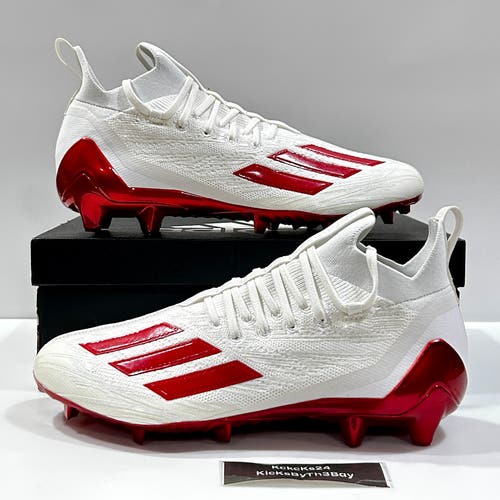 Size 11.5 Adidas Adizero Primeknit Football Cleats Red White HP8740