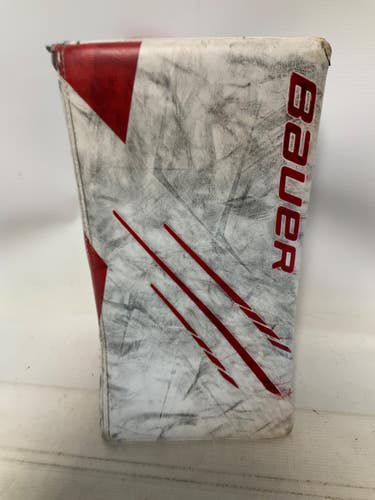 Used Bauer VAPOR HYPERLITE Senior Goalie Blocker White And Red 11823-S000041824