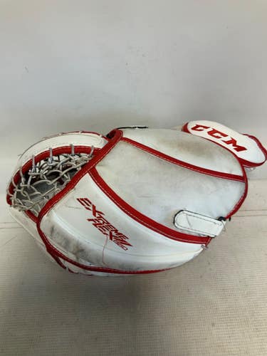 Used CCM EXTREME FLEX 860 Senior Goalie Catcher White And Red 11823-S000041822