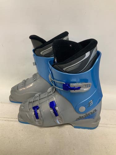 Used Alpina J3 Boys DH Ski Boot Grey 250 MP - M07 - W08 11823-S000041819