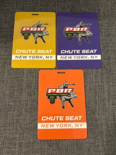 Professional Bull Riding New York City New York Passes Collectors Purposes