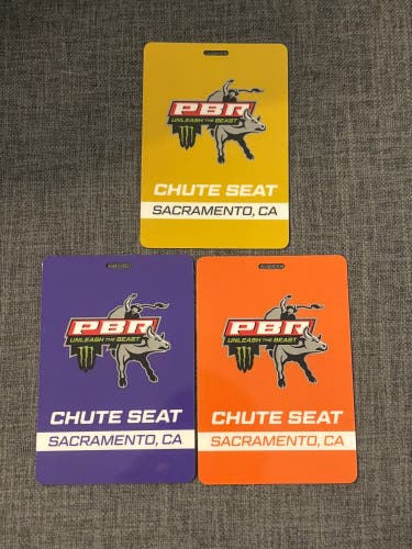 Professional Bull Riding Sacramento California Passes Collectors Purposes