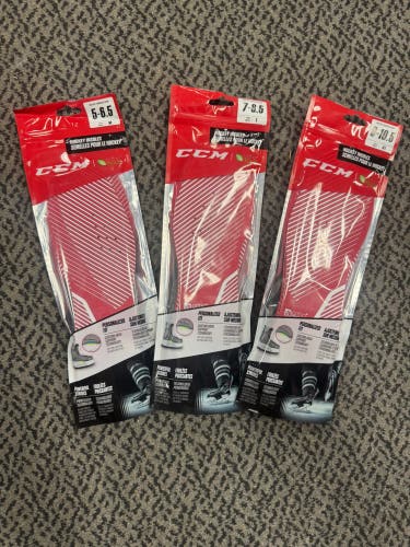 3-Pack CCM Orthomove Hockey Insoles (New)