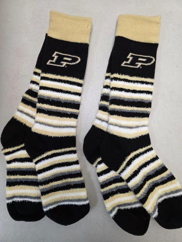 ST2 Mens NCAA PURDUE BOILERMAKERS Crew Socks Lot of 2 Pair MEDIUM New